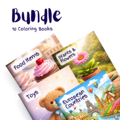 Around Europe & Everyday Favorites Bundle – 10 Coloring Books