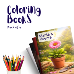 Plants and Flowers – 4 Coloring Books