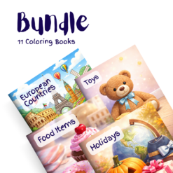 Festive Fun & European Adventures Bundle – 11 Coloring Books